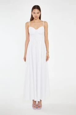 Glamorous White Shirred Bodice Maxi-Dress 8 Glamorous White Shirred Bodice Maxi-Dress -Glamorous Shop CK7461 WHI 03