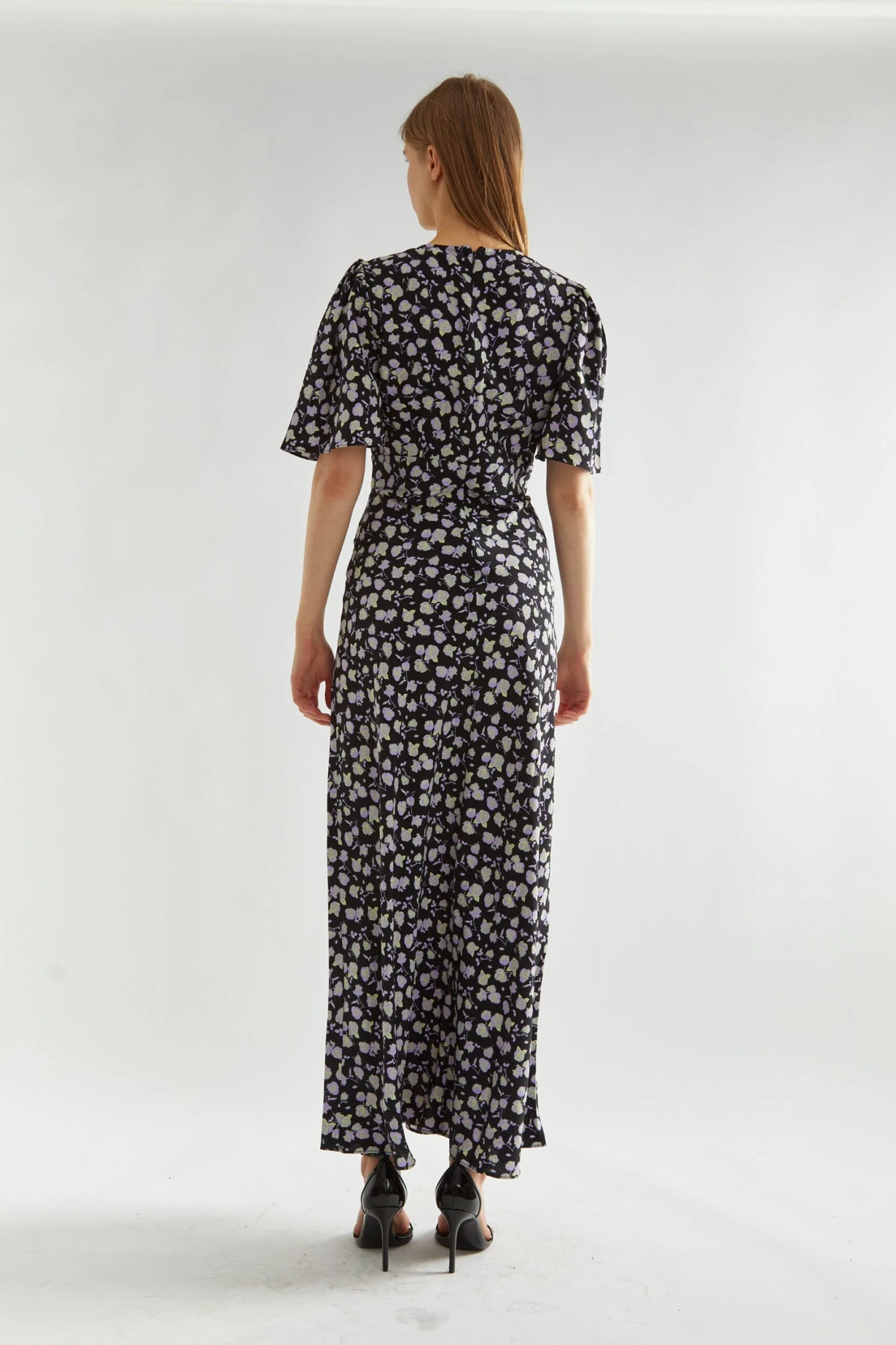 Glamorous Lilac-Rose V-Neck Maxi Tea-Dress 5 Glamorous Lilac-Rose V-Neck Maxi Tea-Dress - Image 3