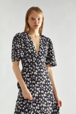 Glamorous Lilac-Rose V-Neck Maxi Tea-Dress