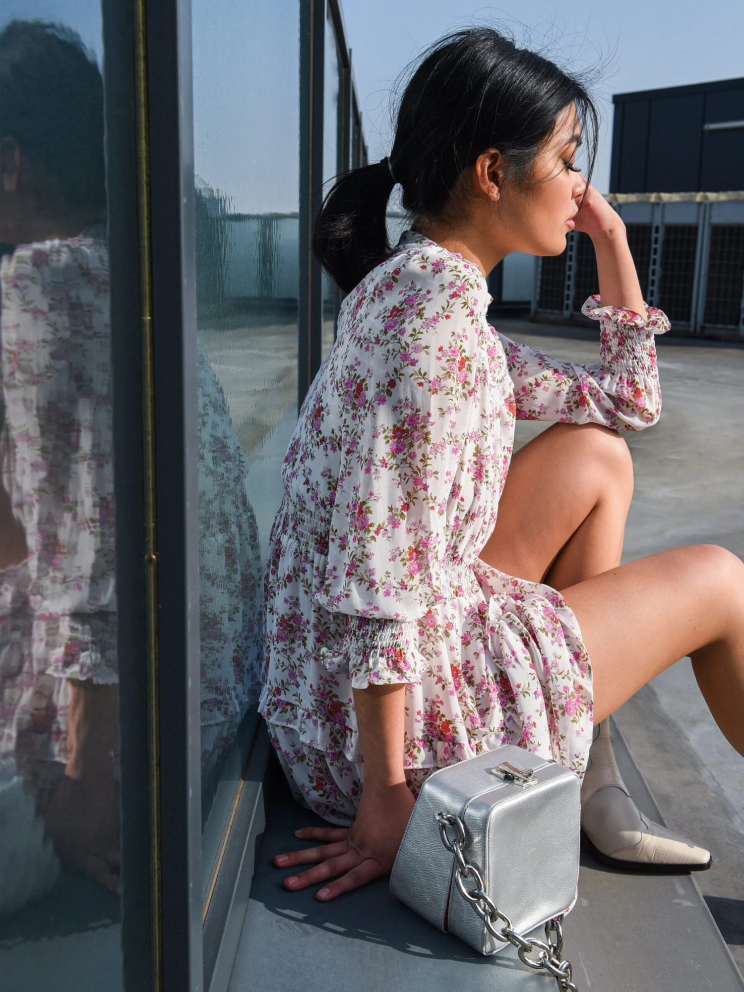 Glamorous Romantic Floral Chiffon Dress 4 Glamorous Romantic Floral Chiffon Dress - Image 2