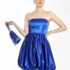Glamorous Collection Bright Blue Strapless Puff Skirt Mini Dress -Glamorous Shop GC0288A SHB 01