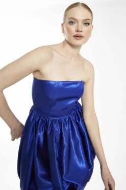 Glamorous Collection Bright Blue Strapless Puff Skirt Mini Dress -Glamorous Shop GC0288A SHB 04