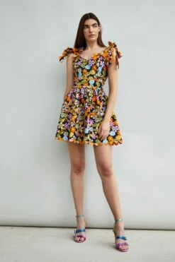 Glamorous Collection Tie Strap Mini Dress With Contrast Trim -Glamorous Shop GC0552 CY16 03