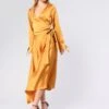 Glamorous Ochre Satin Wrap Long Sleeve Top -Glamorous Shop GS0166 BU14 02