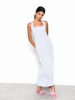 Glamorous Dusty Blue Grey Midi Dress