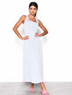 Glamorous Dusty Blue Grey Midi Dress -Glamorous Shop GS03323