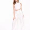 Glamorous White Cross Over Open Back Top -Glamorous Shop GS0388 WHI 02