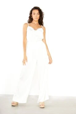 Glamorous Studio White Satin Cowl Neck Cami Top -Glamorous Shop GS0402 V94 03