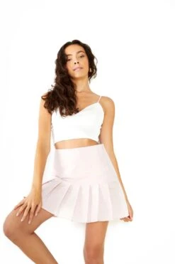 Glamorous Studio Washed Lilac Half Pleated Mini Skirt 7 Glamorous Studio Washed Lilac Half Pleated Mini Skirt -Glamorous Shop GS0407 CX43 03