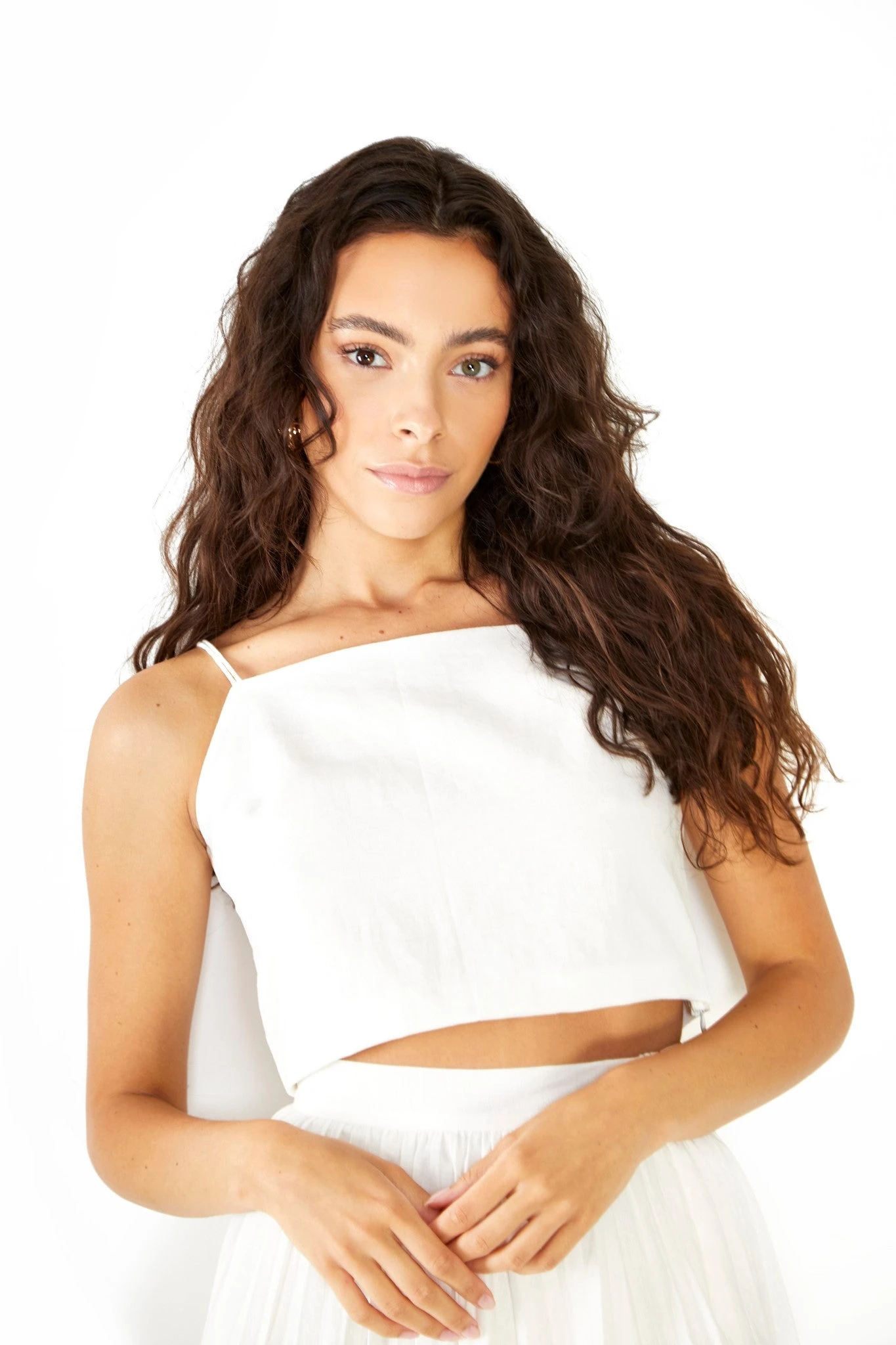 Glamorous Studio White Cotton Double Strap Crop Top 3 Glamorous Studio White Cotton Double Strap Crop Top