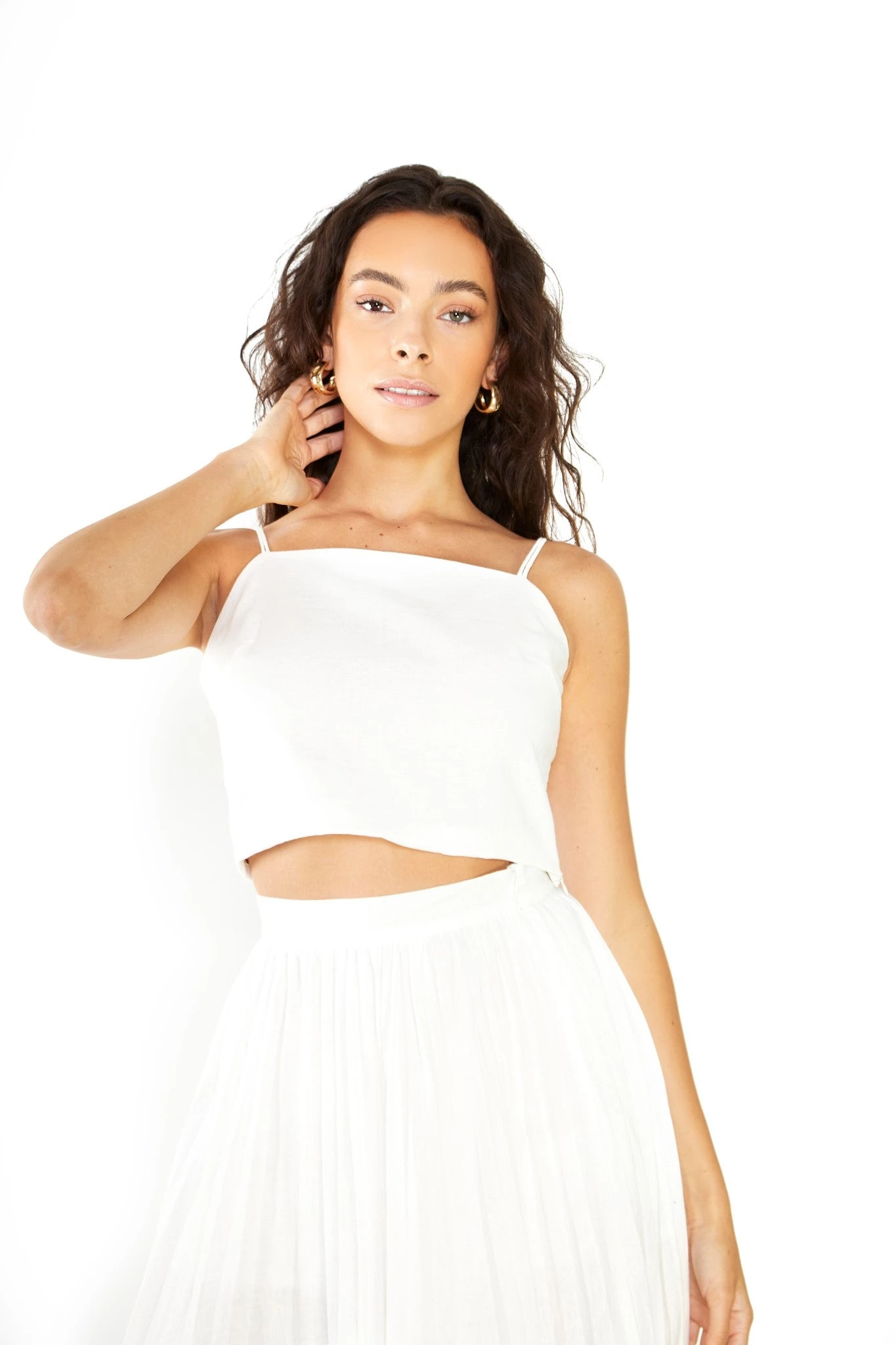 Glamorous Studio White Cotton Double Strap Crop Top 5 Glamorous Studio White Cotton Double Strap Crop Top - Image 3