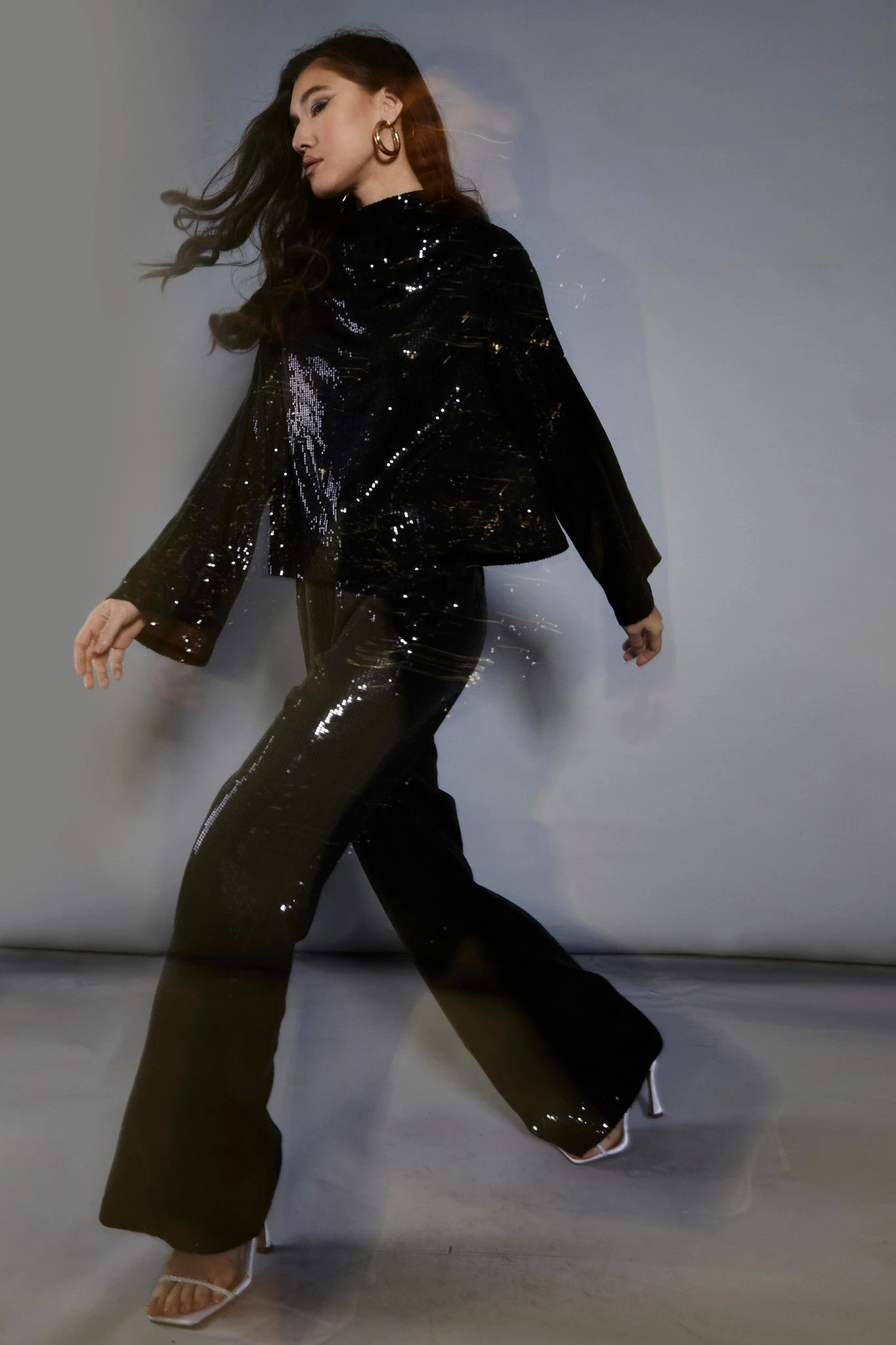 Glamorous Studio Black Sequin Trousers 6 Glamorous Studio Black Sequin Trousers - Image 4