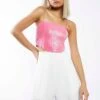 Glamorous Studio Barbie Pink Sequin Square Neck Corset Top -Glamorous Shop GS0444 DC50 04