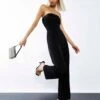 Glamorous Studio Black Wide Leg Bandeau Jumpsuit 1 Glamorous Studio Black Wide Leg Bandeau Jumpsuit -Glamorous Shop GS0457 BK 01