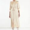 Glamorous Sand Satin Midaxi Shirt Dress