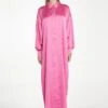 Glamorous Pink Satin Oversized Maxi Shirt Dress -Glamorous Shop HC0154 CI12 03