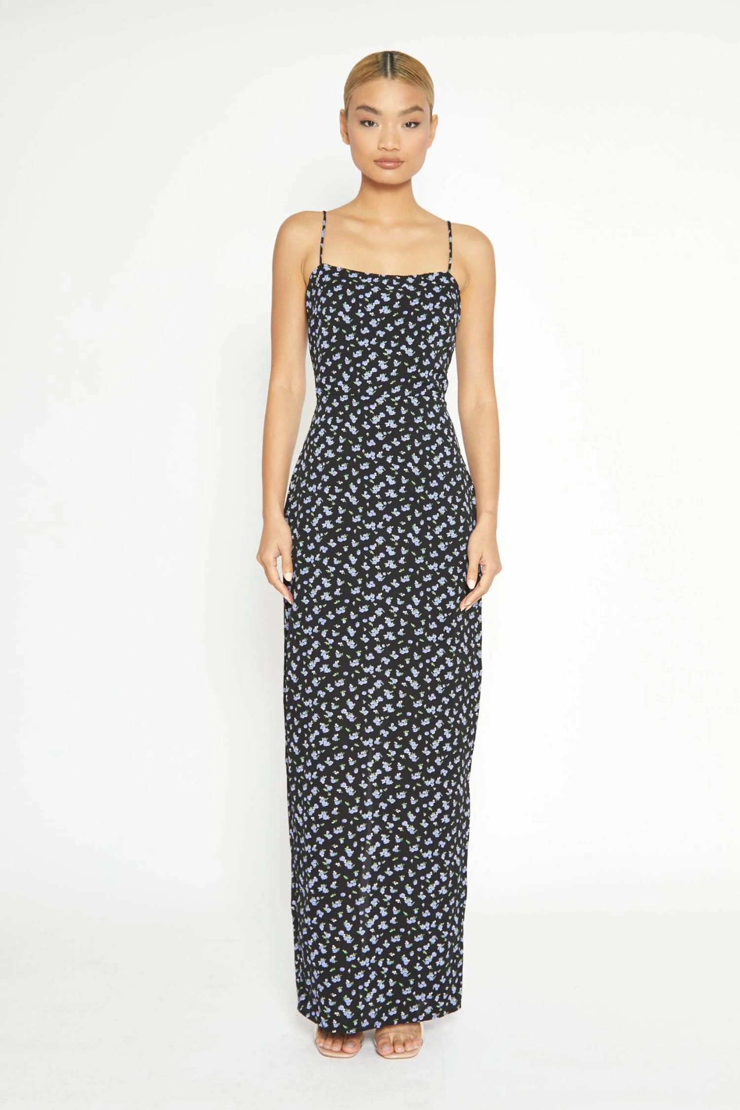 Glamorous Black Rose Straight-Fit Midaxi Dress 3 Glamorous Black Rose Straight-Fit Midaxi Dress