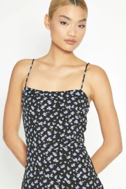 Glamorous Black Rose Straight-Fit Midaxi Dress 8 Glamorous Black Rose Straight-Fit Midaxi Dress -Glamorous Shop KA7056 BLACKPURPLE 03