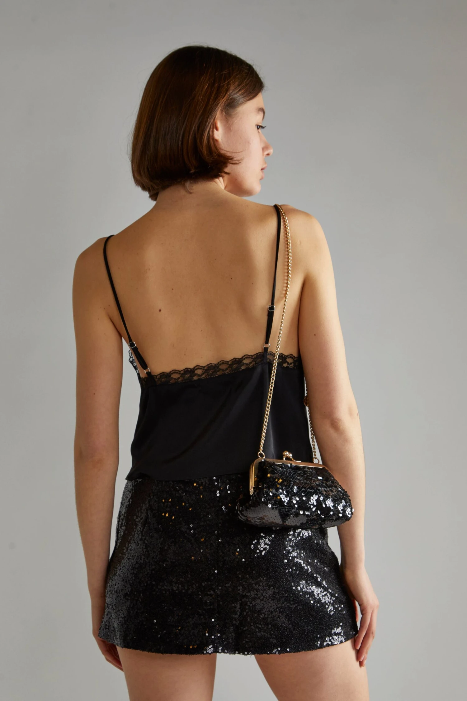 Glamorous Black-Sequin Peplum Mini-Skirt 4 Glamorous Black-Sequin Peplum Mini-Skirt - Image 2