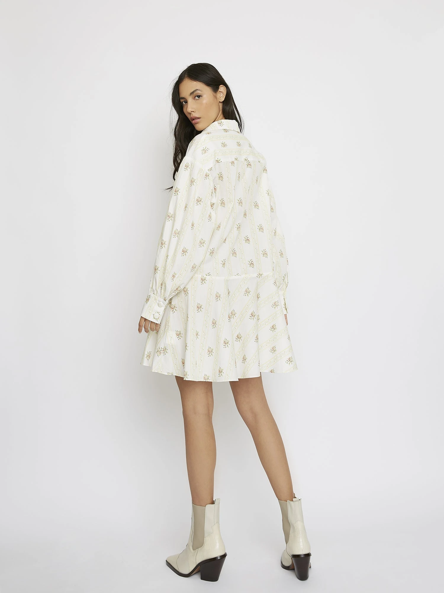 Glamorous Yellow Stripe Flower Mini Dress 5 Glamorous Yellow Stripe Flower Mini Dress - Image 3