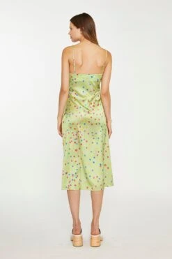 Glamorous Lime-Multi Daisy Bias-Cut Slip Midi-Dress -Glamorous Shop KK0193B DH44 02