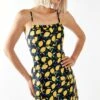 Glamorous Lemon Print Strappy Fitted Mini Dress -Glamorous Shop LEMON 11