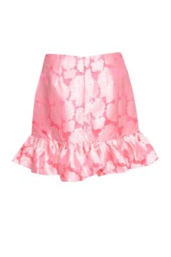Glamorous Neon Pink Jacquard Mini Frill Skirt -Glamorous Shop TD4THJAN74458