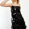 Glamorous Black Statement Sequin Strappy A-Line Mini Dress -Glamorous Shop TM0673 CZ74 04