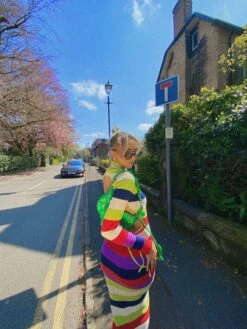 Glamorous Multi Stripe Knitted Midi Dress With Open Back 7 Glamorous Multi Stripe Knitted Midi Dress With Open Back -Glamorous Shop TM0862 AY70 03