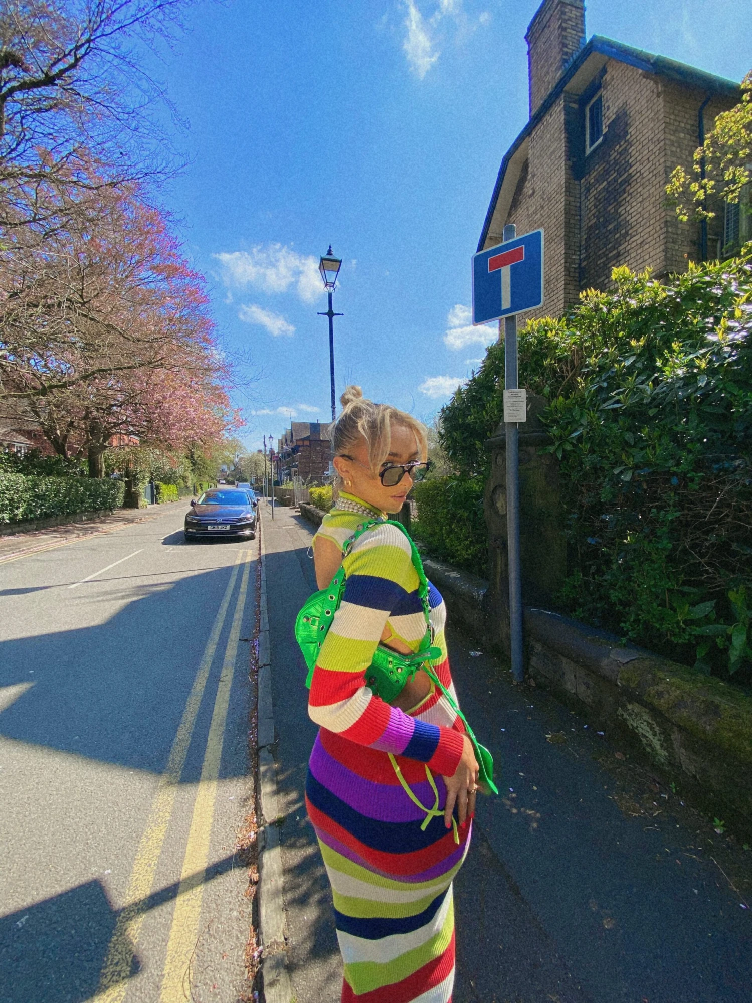 Glamorous Multi Stripe Knitted Midi Dress With Open Back 5 Glamorous Multi Stripe Knitted Midi Dress With Open Back - Image 3