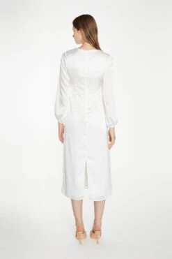 Glamorous White Long-Sleeve Midi-Dress -Glamorous Shop TM0917A WHI 02