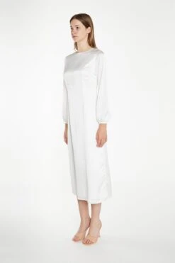 Glamorous White Long-Sleeve Midi-Dress -Glamorous Shop TM0917A WHI 04