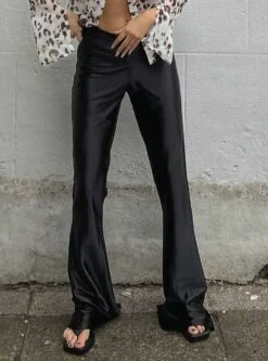 Glamorous Black Flared Disco Pants -Glamorous Shop TM0933 BK 01