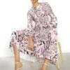 Glamorous Multi Abstract Long Sleeve Midi Dress -Glamorous Shop a20e5c1cb9b773e7a969a1728c576286