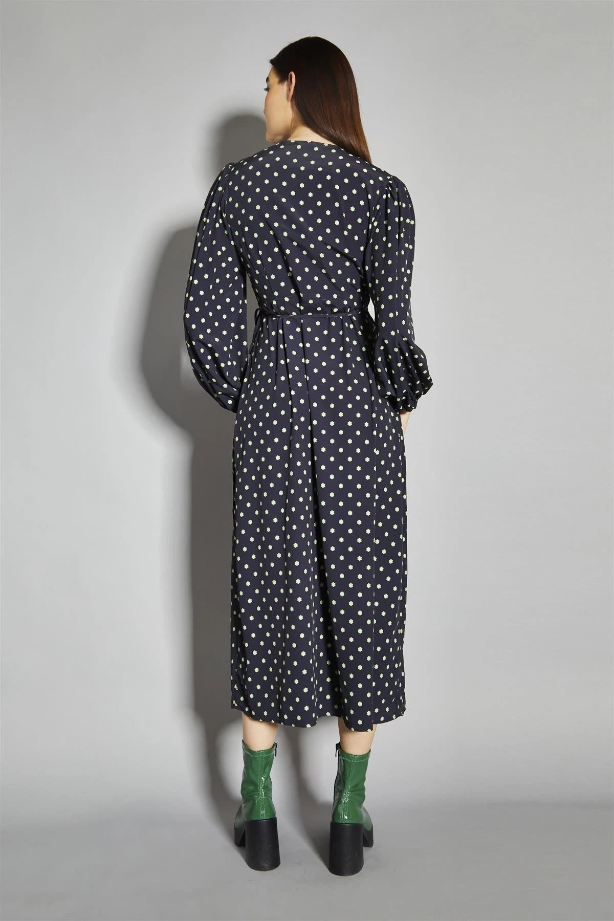 Glamorous Black-Green Geo-Daisy Wrap Maxi-Dress 4 Glamorous Black-Green Geo-Daisy Wrap Maxi-Dress - Image 2