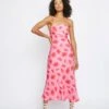 Glamorous Pink Floral Tie Back Midi Dress -Glamorous Shop a8a8380c4df3adeec4f4ce729588feac