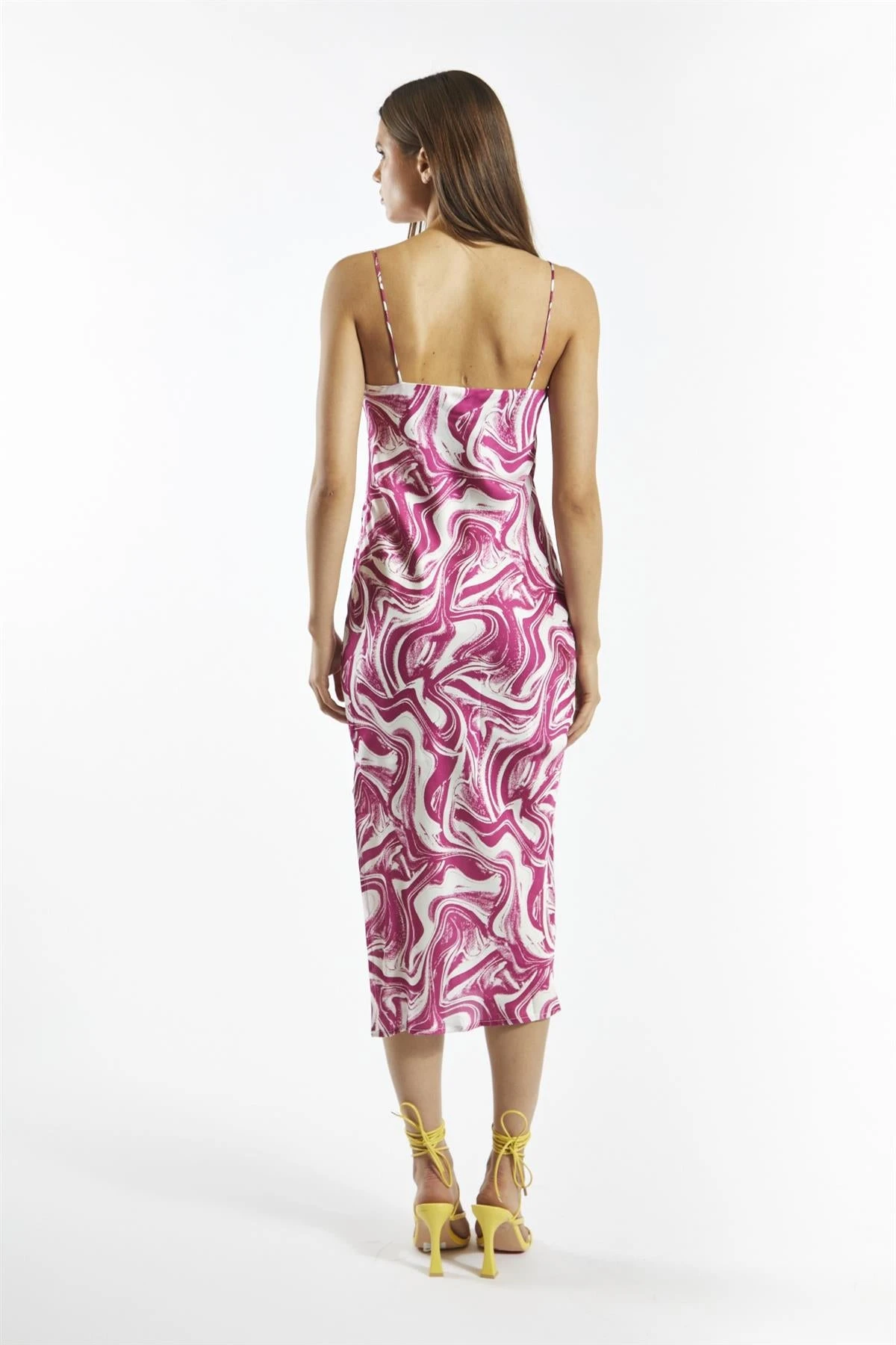 Glamorous Bright-Pink Marble Cami Midi-Dress 4 Glamorous Bright-Pink Marble Cami Midi-Dress - Image 2