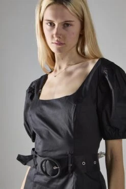 Glamorous Black Belted Peplum Mini-Dress -Glamorous Shop acff3d88 2e00 431d bd95 e7a6893305c2