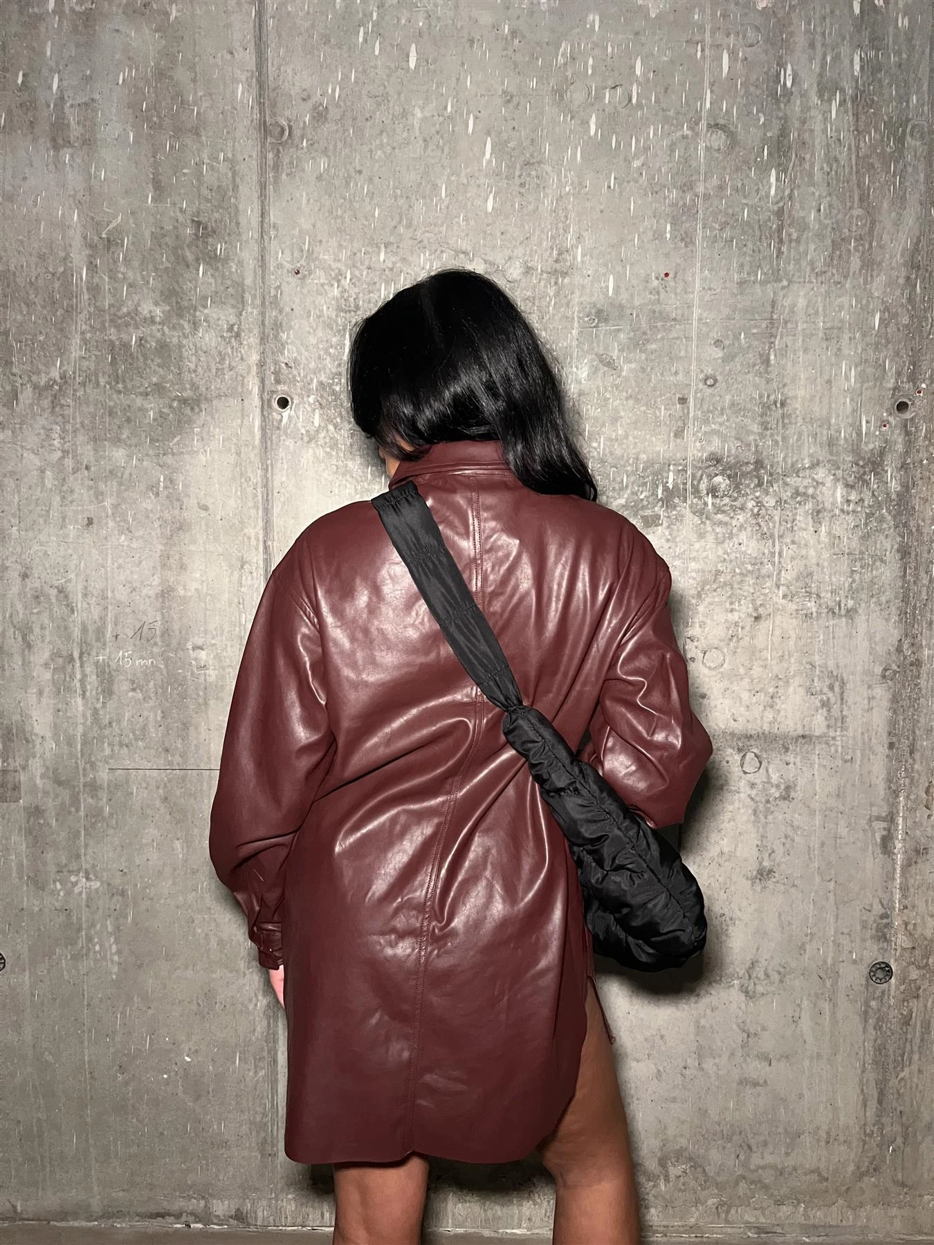 Glamorous Burgundy-PU Shirt Mini-Dress 5 Glamorous Burgundy-PU Shirt Mini-Dress - Image 3