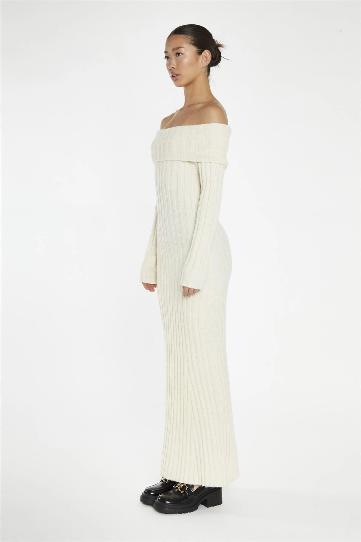 Glamorous Cream Bardot Maxi-Dress 6 Glamorous Cream Bardot Maxi-Dress - Image 4