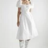 Glamorous White Square-Neck Midi-Dress -Glamorous Shop b4cba8c7 b75a 4e34 bd06 5daeb9d09468