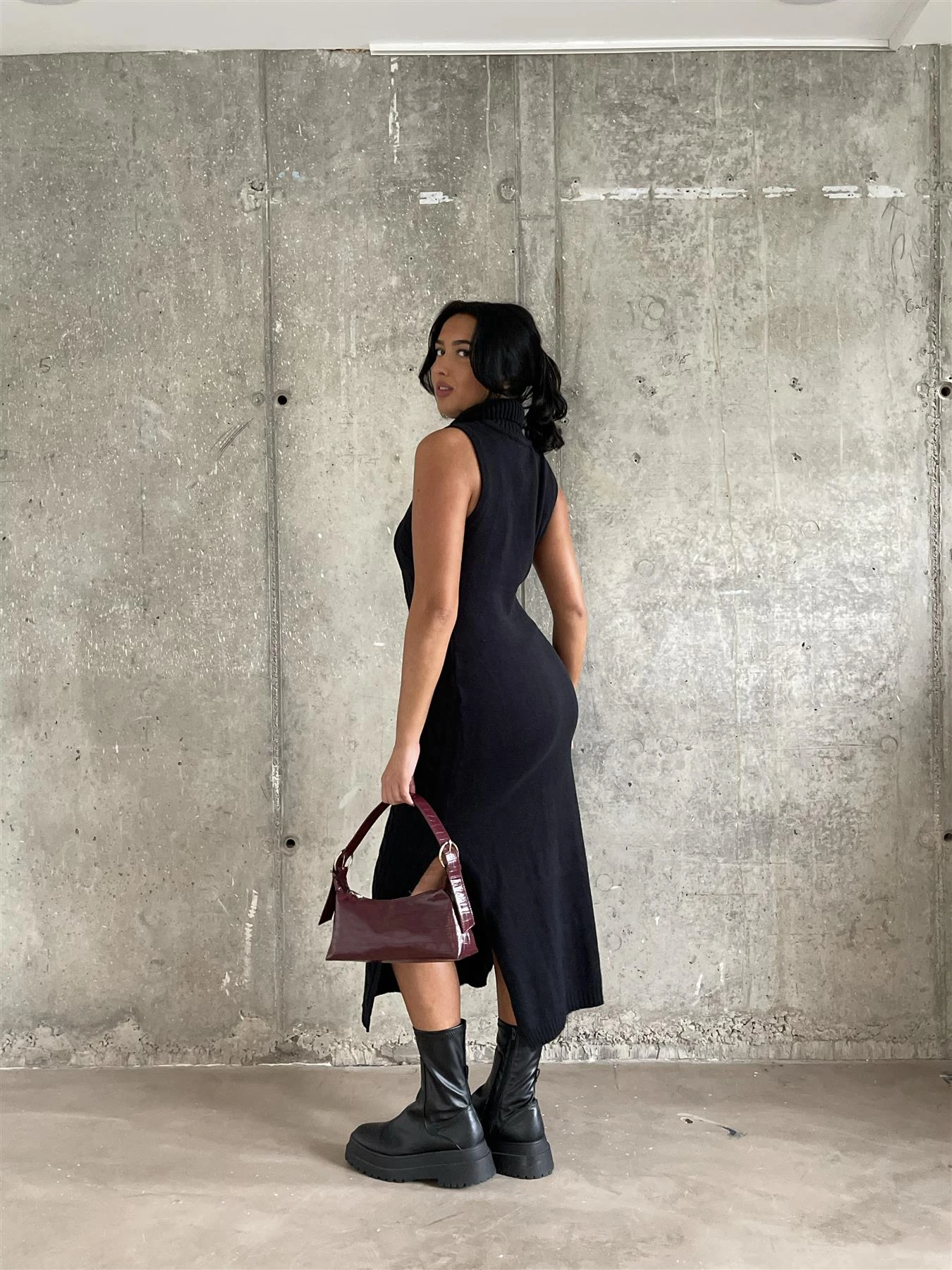 Glamorous Black Roll-Neck Midi-Dress 4 Glamorous Black Roll-Neck Midi-Dress - Image 2