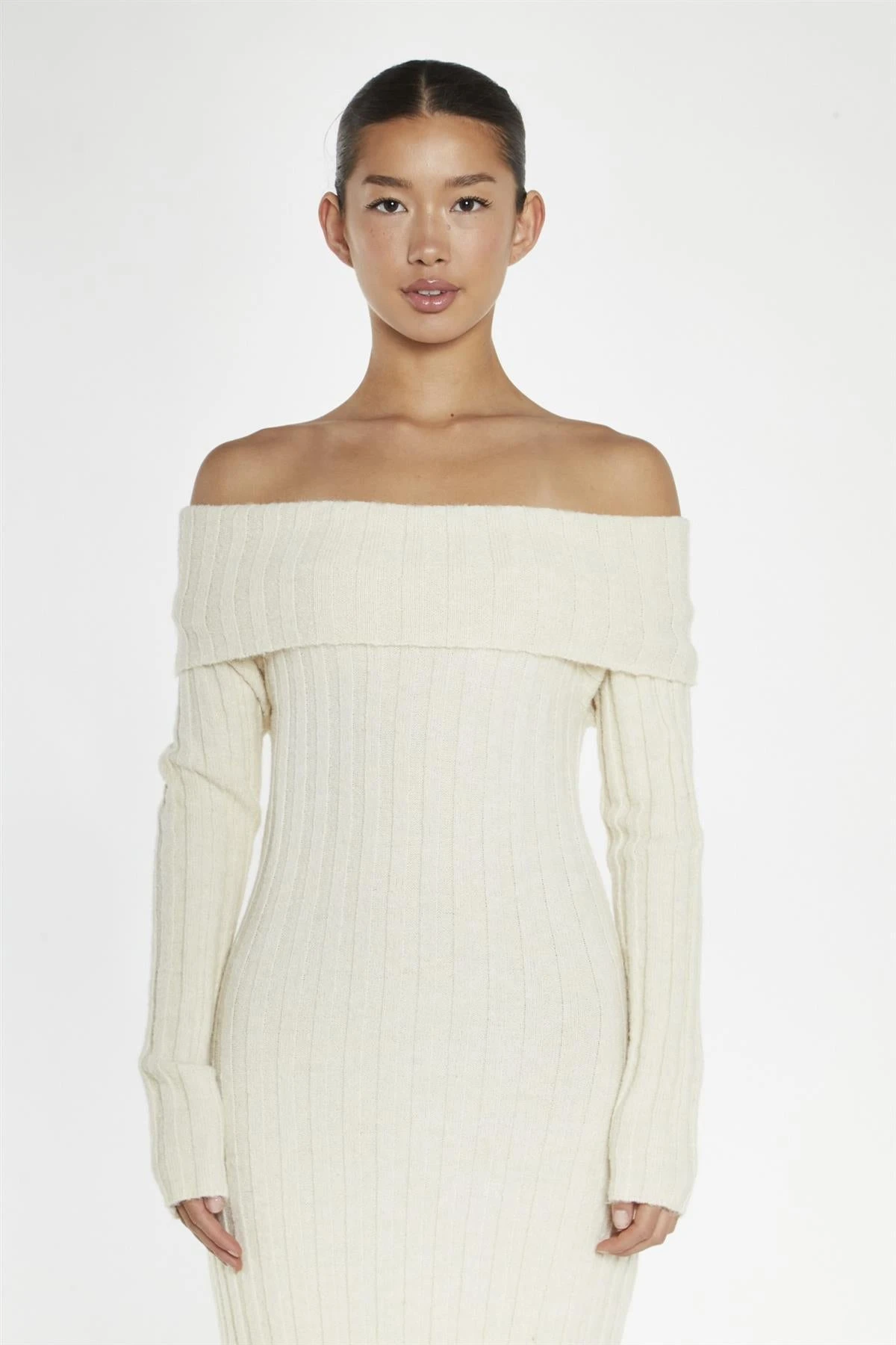 Glamorous Cream Bardot Maxi-Dress 5 Glamorous Cream Bardot Maxi-Dress - Image 3