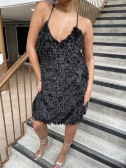 Glamorous Black Plunge Midi-Dress -Glamorous Shop be3a7ac2 27bc 4d1c 8768 0c15831c56ab