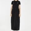Glamorous Washed-Black Denim Dungaree Midi-Dress
