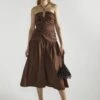 Glamorous Brown Ruched Midaxi-Dress 2 Glamorous Brown Ruched Midaxi-Dress -Glamorous Shop c6d82229 bf4e 4f02 ad67 fc9e32adb1ea