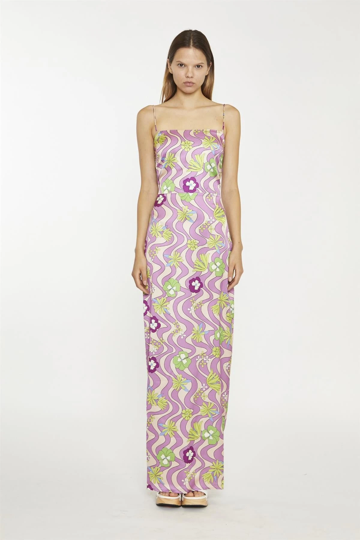 Glamorous Purple-Swirl-Floral Sleeveless Maxi-Dress 3 Glamorous Purple-Swirl-Floral Sleeveless Maxi-Dress