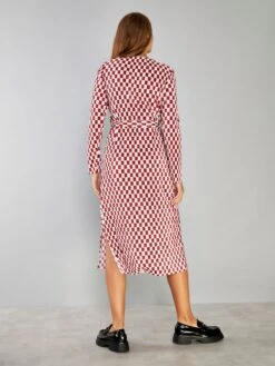 Glamorous Dark Red Check Plisse Side Split Tie Waist Midi Dress 9 Glamorous Dark Red Check Plisse Side Split Tie Waist Midi Dress -Glamorous Shop c921ffa70c7d76c5a45124a6fadc10df