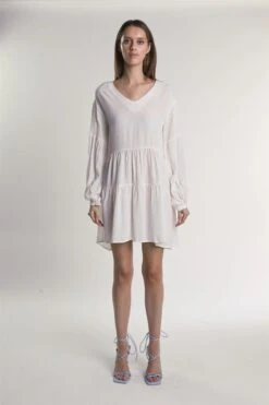 Glamorous White Tiered Midi-Dress -Glamorous Shop c9b92da9 e42b 4451 a3cb 69fae11fe490