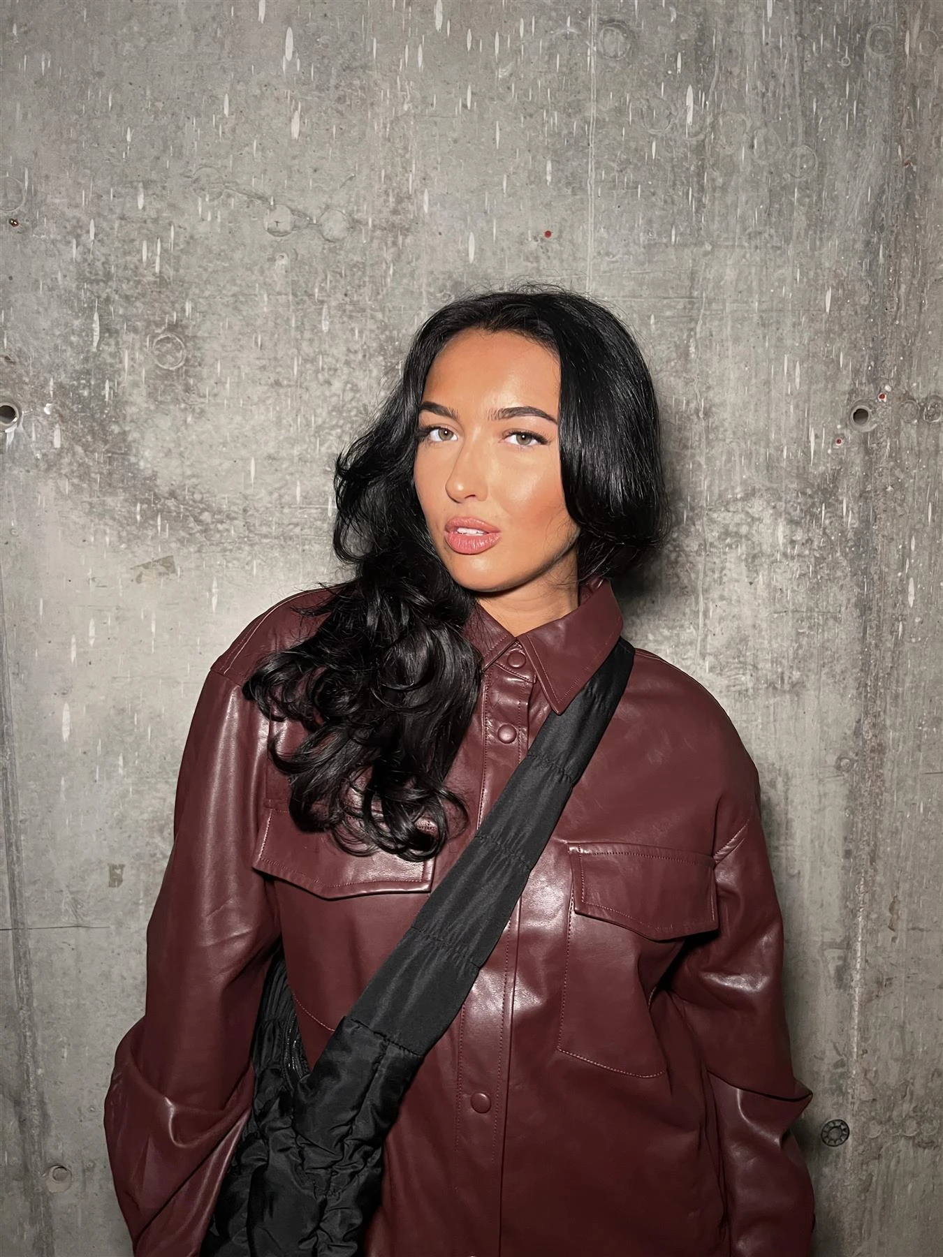 Glamorous Burgundy-PU Shirt Mini-Dress 8 Glamorous Burgundy-PU Shirt Mini-Dress - Image 6